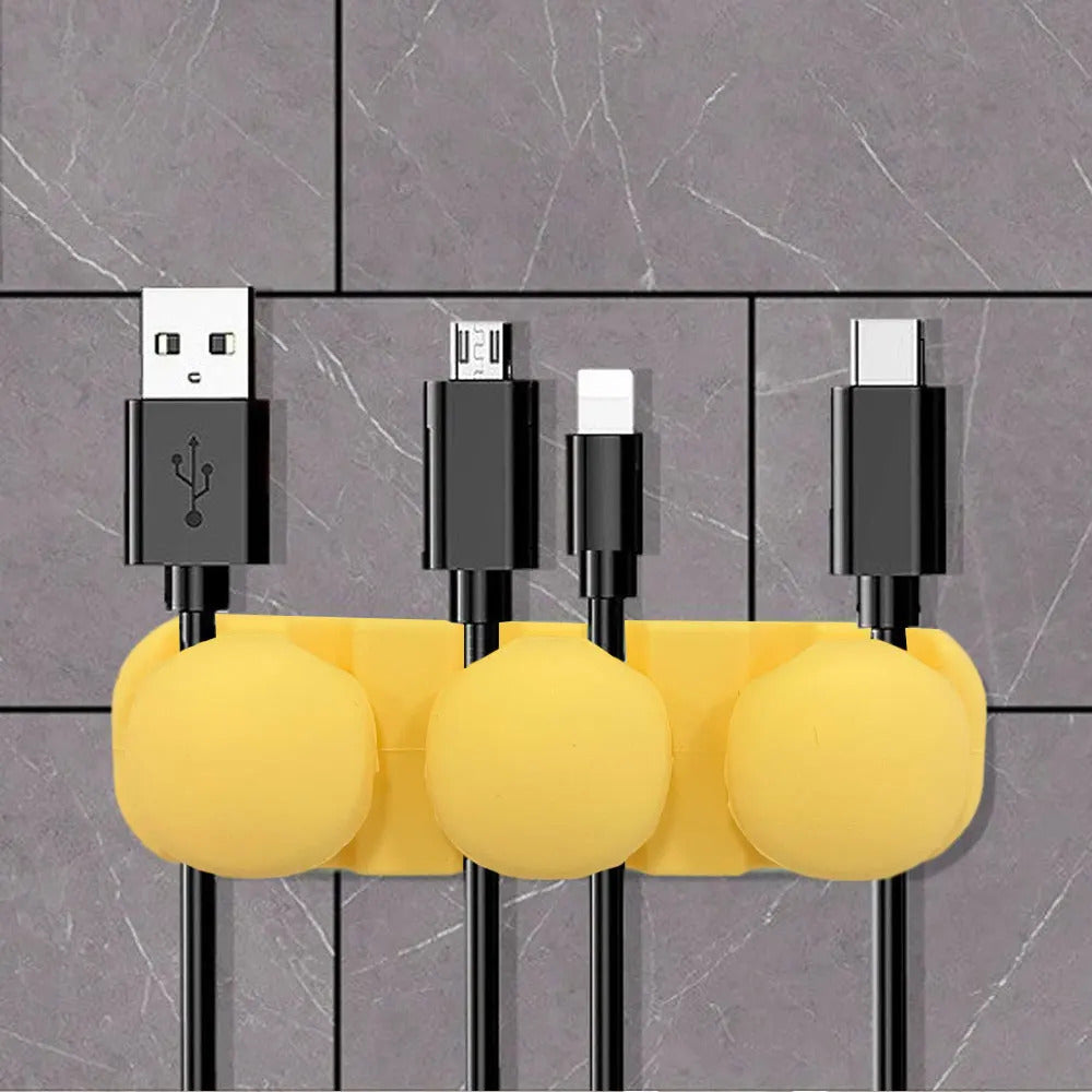 STONEGO Silicone USB Cable Organizer Cable Winder Desktop Tidy Management Clips Cable Holder for Mouse Headphone Wire Organizers