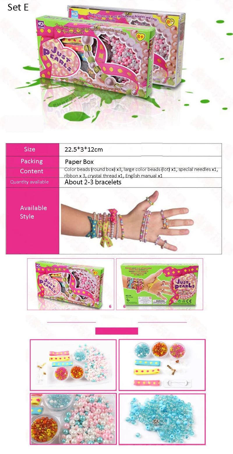Girls DIY Bracelet Making Kit Jewellery Making Kit Arts for Kids Friendship  Craft Kit for 5-12 Years Old Kid Girls toys gift