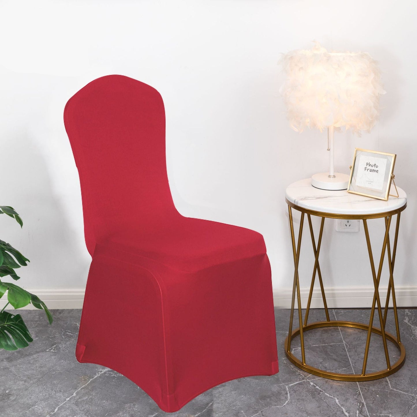 Chair Cover Chair Slipcover High-End Feel Universal Elastic Full-Coverage Wedding Hotel Non-Slip Chair Cover