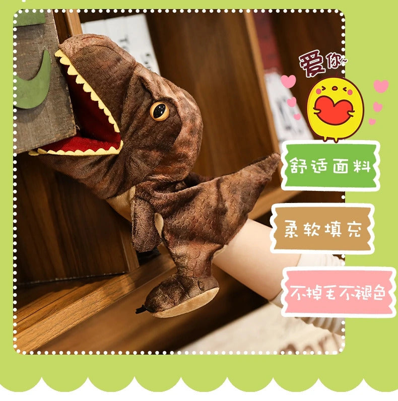 New Cute Glove Dinosaur Plush Hand Puppets Soft Stuffed Cartoon Telling Learning Funny Accompany Toy Baby Birthday Gift
