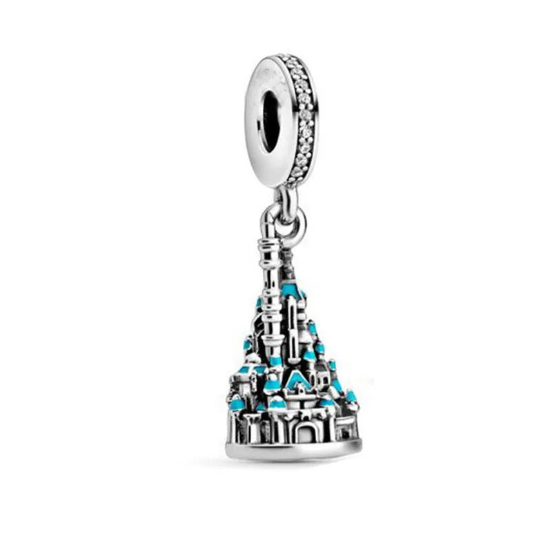 2024 Hot Sale 925 Silver Mermaid Princess Dress Charms DIY Dangle Beads Fit Original Pendant Bracelet Necklace Fashion Jewelry