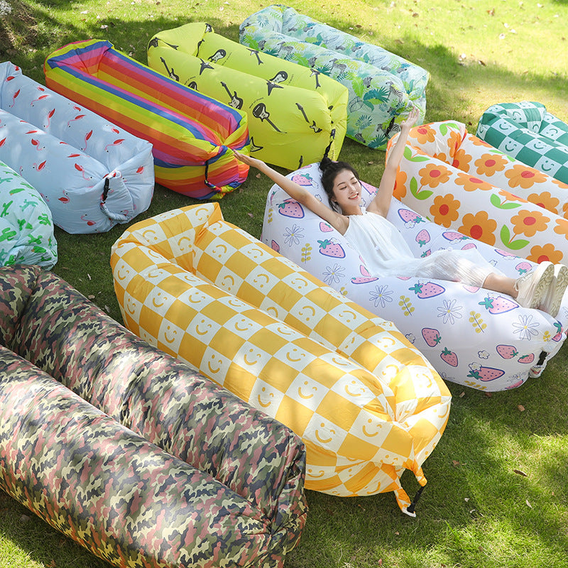 Manufacturer Pillow Style Inflatable Sofa In Stock Outdoor Portable Lazy Air Sofa Foldable Inflatable Bed Sleeping Bag