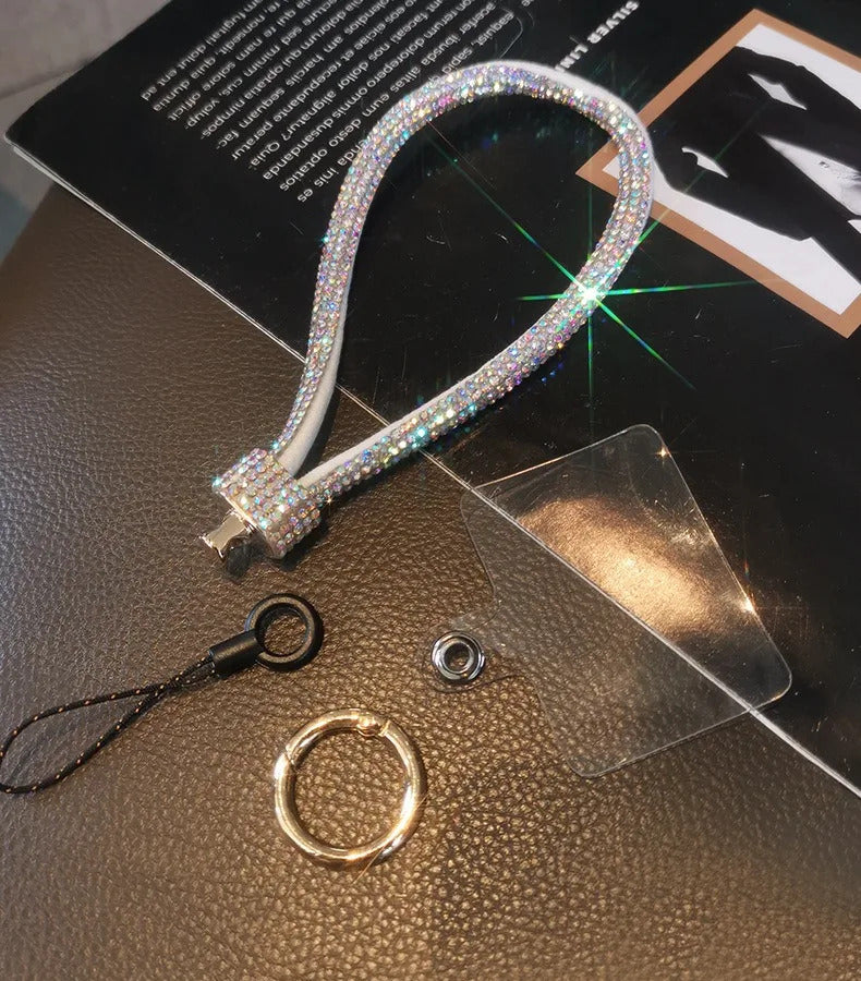 For Cell phone lanyard pendant phone strap Keychain on the phone Wrist chain luxury rhinestone pendant chain diamond bracelet