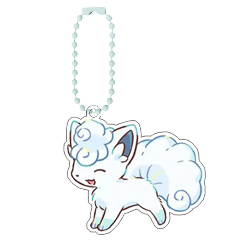 Pokemon Floragato Raichu Rockruff self-Made Cartoon Acrylic Key Chain Backpack Accessories Pendant Anime Classics Collection