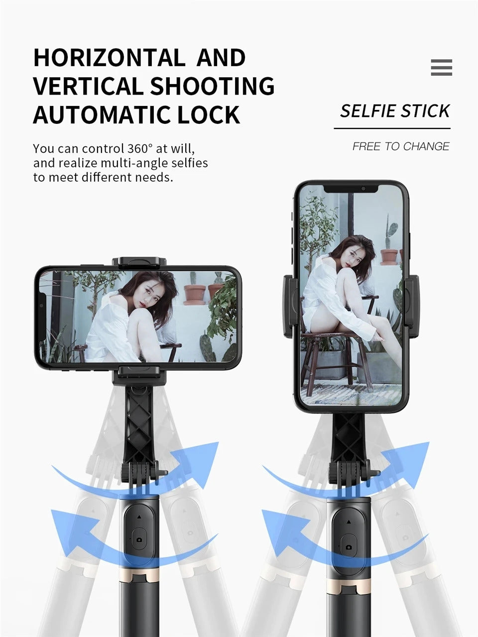 FANGTUOSI 2025 new Selfie Stick Stand Mobile Phone with microphone Support Wireless Gimbal Stabilizer For iPhone Android Holder