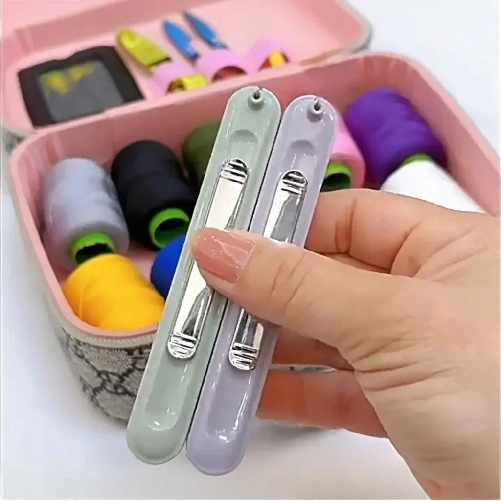 2 In 1 Needle Threader and Seam Ripper Tool Multifunctional Sewing Thread Remover Cross Stitch Crafting Accessories Easy Use