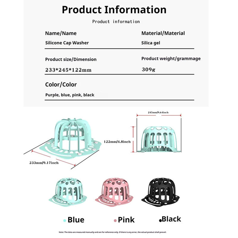 Hat Washer Cage Baseball Cap Washer Frame Baseball Hat Cleaning Protector Cap Washing Frame Hat Washing Holder for Curved Hats