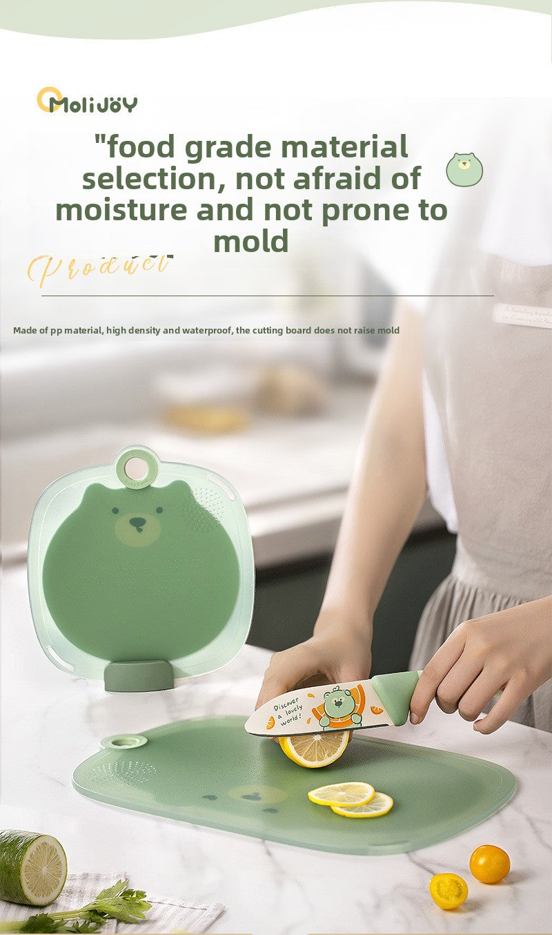 Cute Cutting Board Chopping Board for Fruits Plastic Mildew-Proof Mini Classification Baby Home Small Cutting Board Baby Food Supplement
