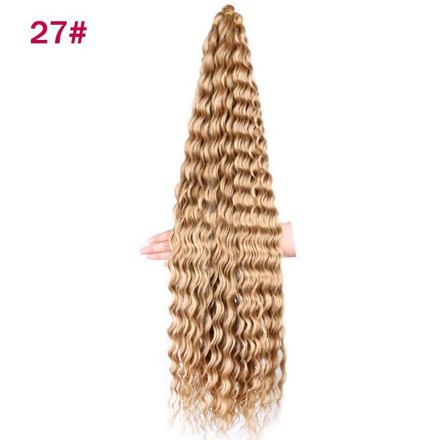 Foreign Trade Wig Crochet Hair Chemical Fiber Hair Bundle Deep Wave Twist Hair Cross-Border Ladies Dreadlocks Woven