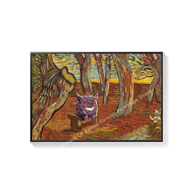 PokeMon Decorations PokeMon PokeMon Pikachu Hanging Paintings Children's Room Cartoon Anime Mural