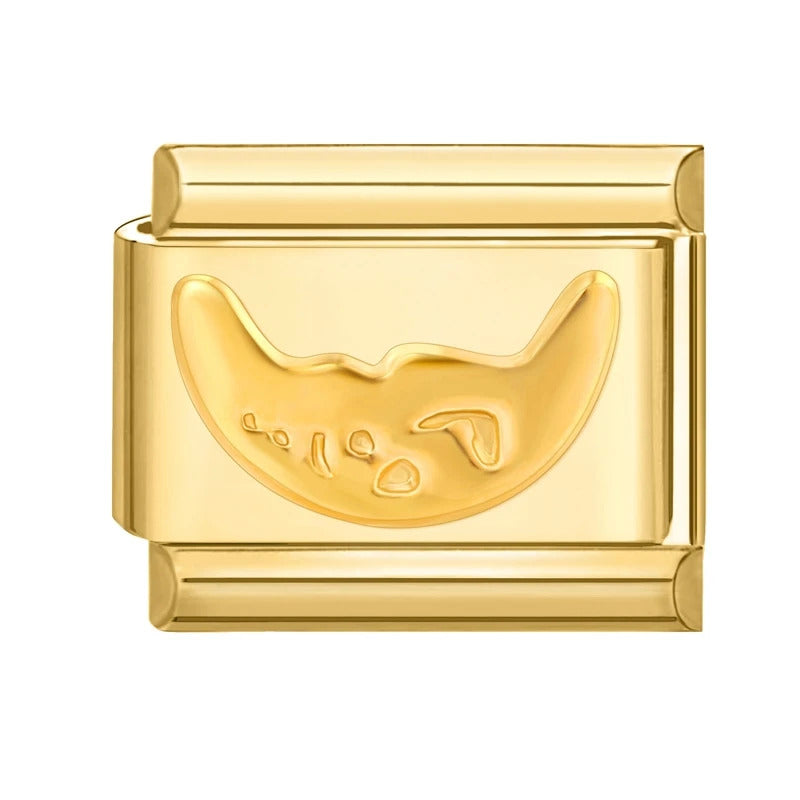 Fashion Pet Heart Flowers Sun Moon Zircon Gold Color Italian Charm Links Stainless Steel Fit 9mm Bracelet Jewelry DIY Making