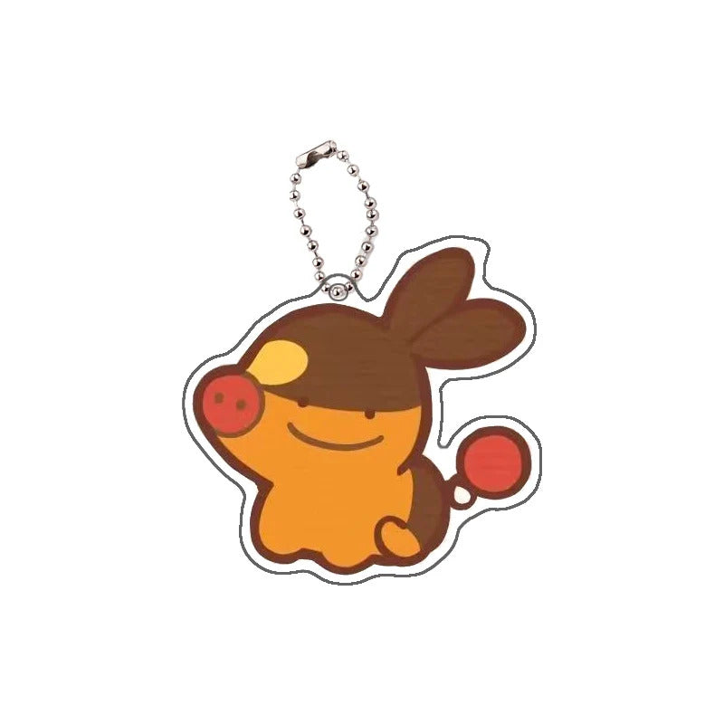 Pokemon Torchic Cyndaquil Charmander Keychain Anime Peripheral Cute Cartoon Backpack Key Pendant Kawaii Goods Gift for Friends