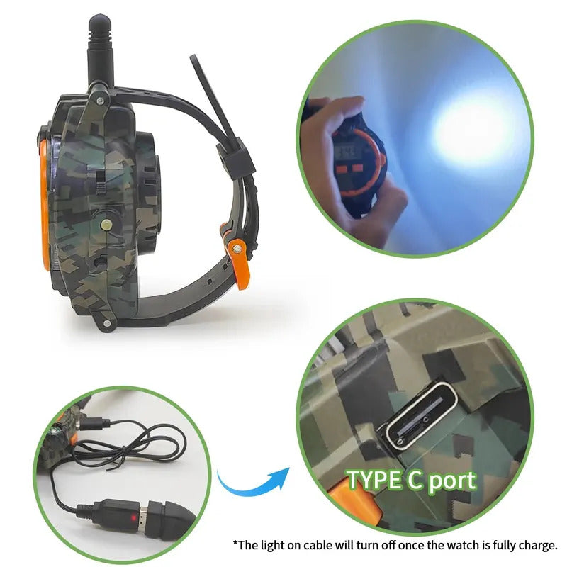 2 Pieces Rechargeable Walkie Talkies for Kids Radio Walky Talky with Flashlight