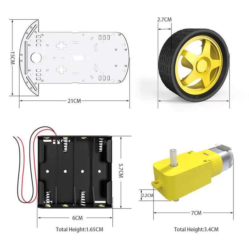 Cheap Smart Robot Motor Car Chassis Kit Avoidance Tracking Speed Encoder Battery Box 2WD Ultrasonic Module for Arduino Diy Kit