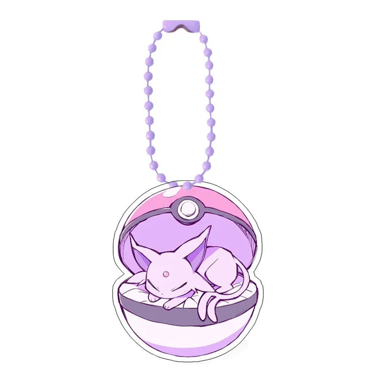 Pokemon Glaceon Sylveon Eevee Leafeon Self-Control Acrylic Cartoon Key Buckle Pendant Anime Keychain Acrylic Pendant Gifts