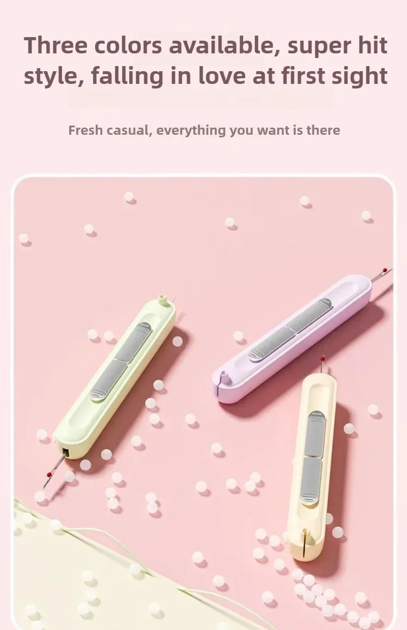 2 In 1 Needle Threader and Seam Ripper Tool Multifunctional Sewing Thread Remover Cross Stitch Crafting Accessories Easy Use