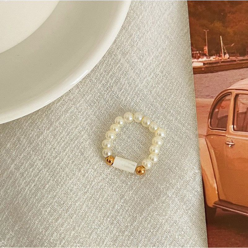 Color Crystal Beaded Ring Niche Design High-grade Finger Ring Light Luxury Elegant All-match Ring Accessories