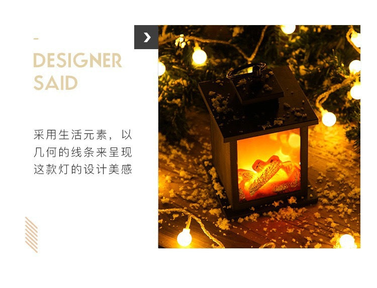 LED Fireplace Lamp Flame Lamp Shape Lamp scandinavian Style Decorative Lamp Christmas Creative Home Crafts Ornaments