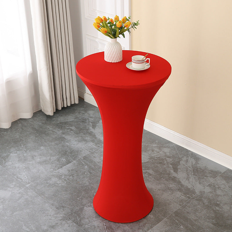 Elastic Cocktail Table Cover Table Skirt Bar Skirt Display Table Hotel Wedding Round Event Cloth High Table Cover
