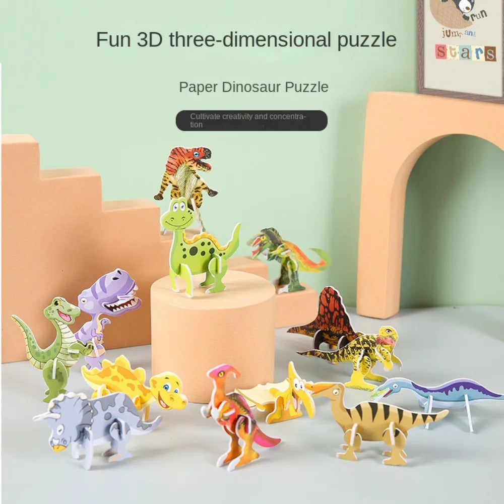 30pcs New Paper Jigsaw Puzzles 3D Early Education Puzzle Model Handmade Children's Toys Assembly Model Kids