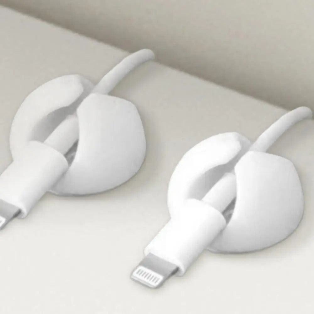 10pcs Mini Adhesive Cable Winder Organizer USB Charging Cable Clip Silicone Charger Cable Holder for Home, Office, Car, Desk