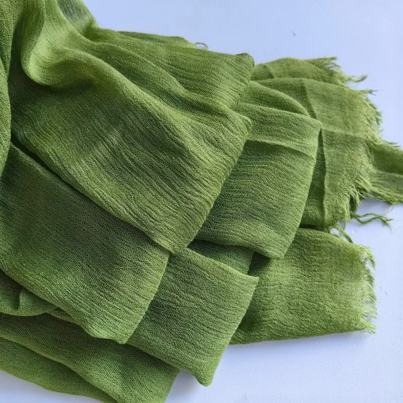 61 Colors Soft Cotton Viscose Scarf Rayon Material Muslim Hijab Mid Eastern Plain Solid Color Headscarf With Tassel