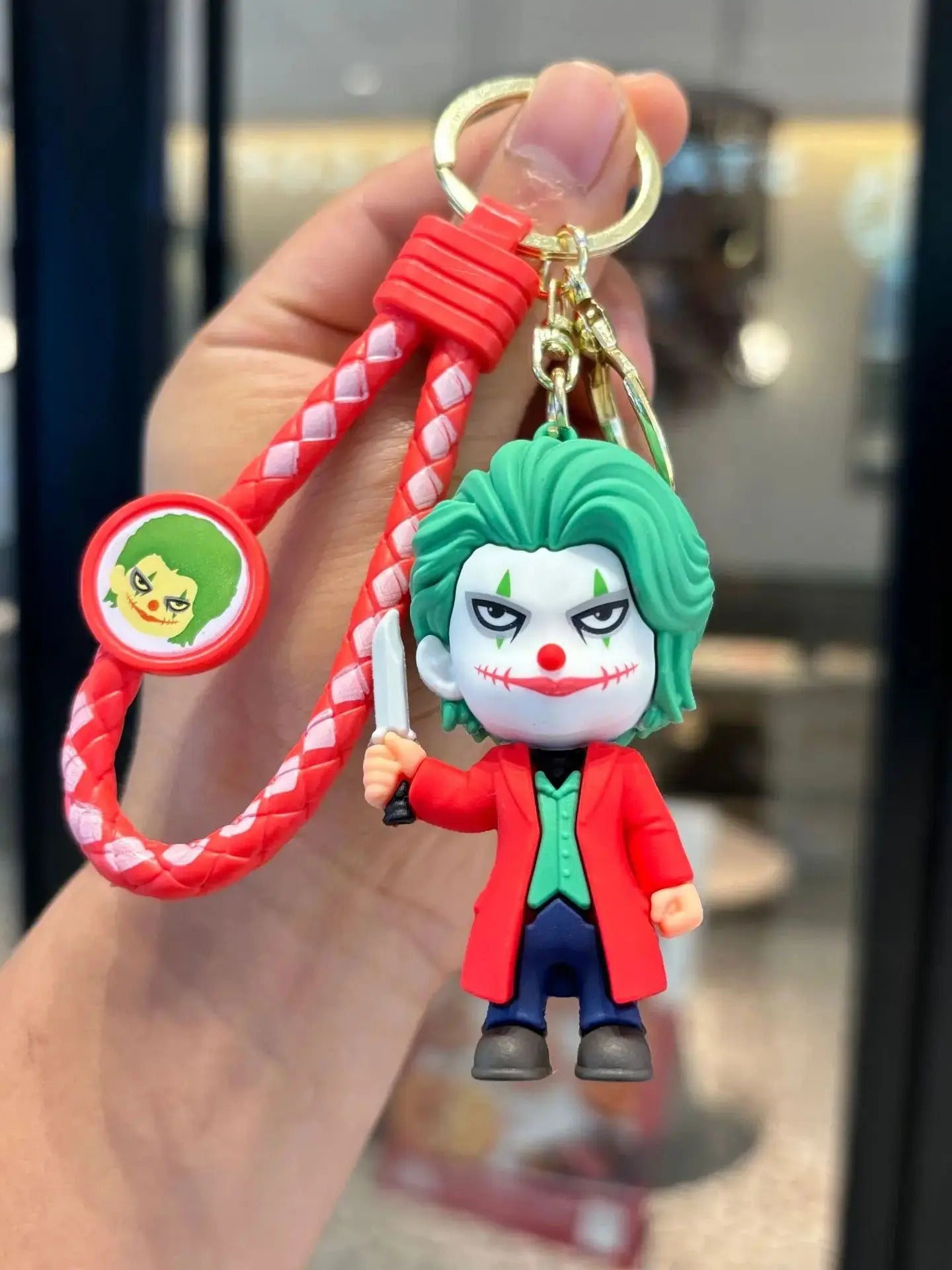 Anime Cartoon Joker Model Doll Keychain Bag Key Ring Pendant Ornaments Jewelry Accessories Charm Small Gifts for Friends