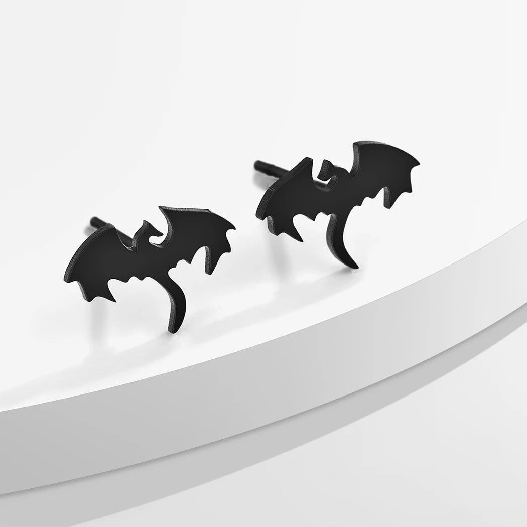 Punk Men Black Western Dragon Ear Stud Trend Stainless Steel Earrings for Women Personalize Rock Set Hip Hop Streetwear Jewelry