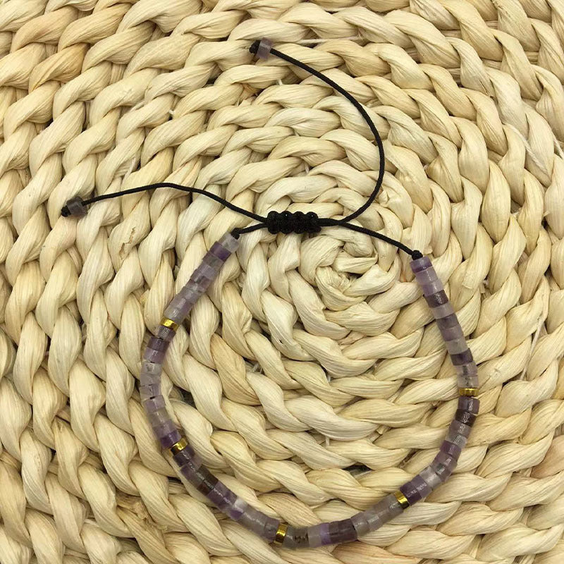 Adjustable Natural Stone Spacer Beads Woven Bracelet Size Fashion Women's Handstring Woven Handstring