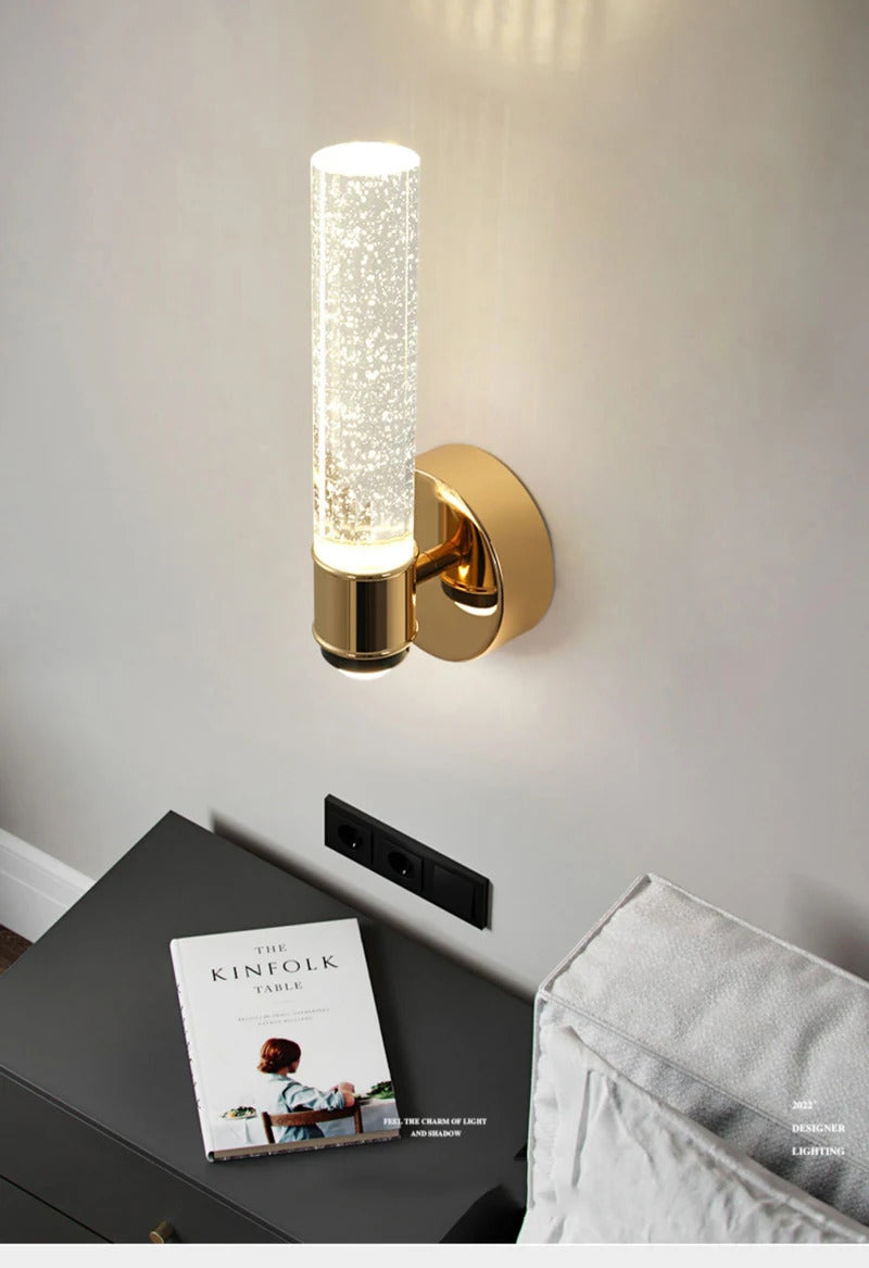 Modern Bubble Crystal Wall Lamps LED Wall Sconces Living Room Bedroom Bathroom Corridor Aisle Indoor Decor Home Hanging Lights