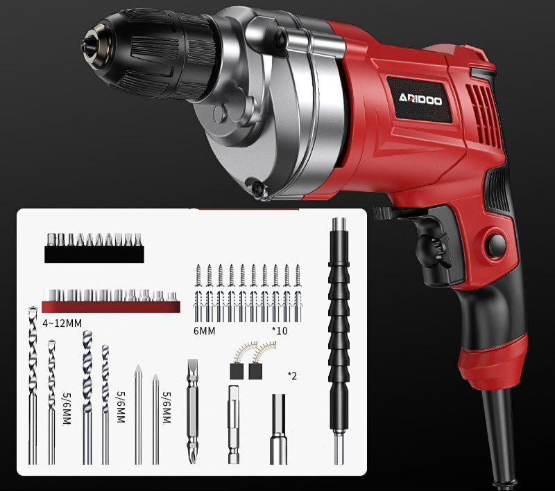 Electric Hand Drill 220V Impact Drill Household Punching Multifunctional Electric Switch Electric Screwdriver Tool Small Pistol Electric Drill