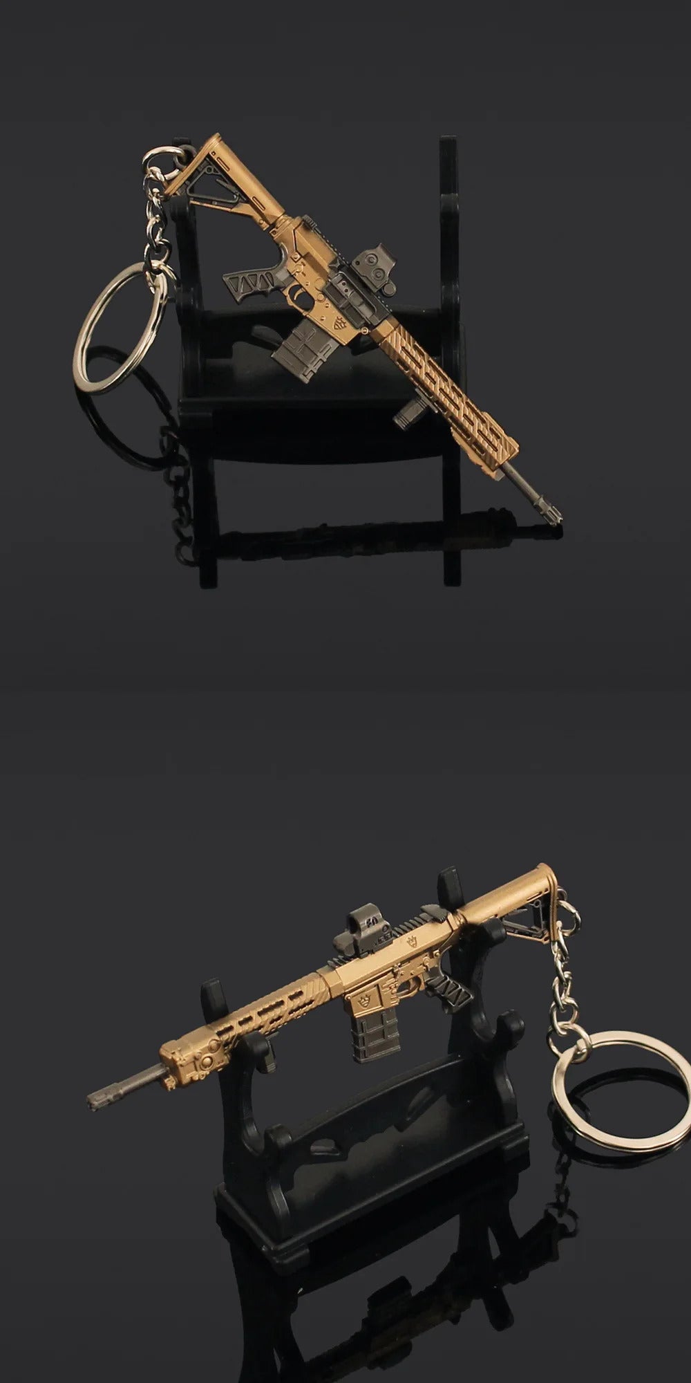 9cm Arena Breakout Gun Keychains Mini M110 Rifle Model Alloy Small Gun Toy Games Weapon Keychain Pendant Game Peripherals Gifts