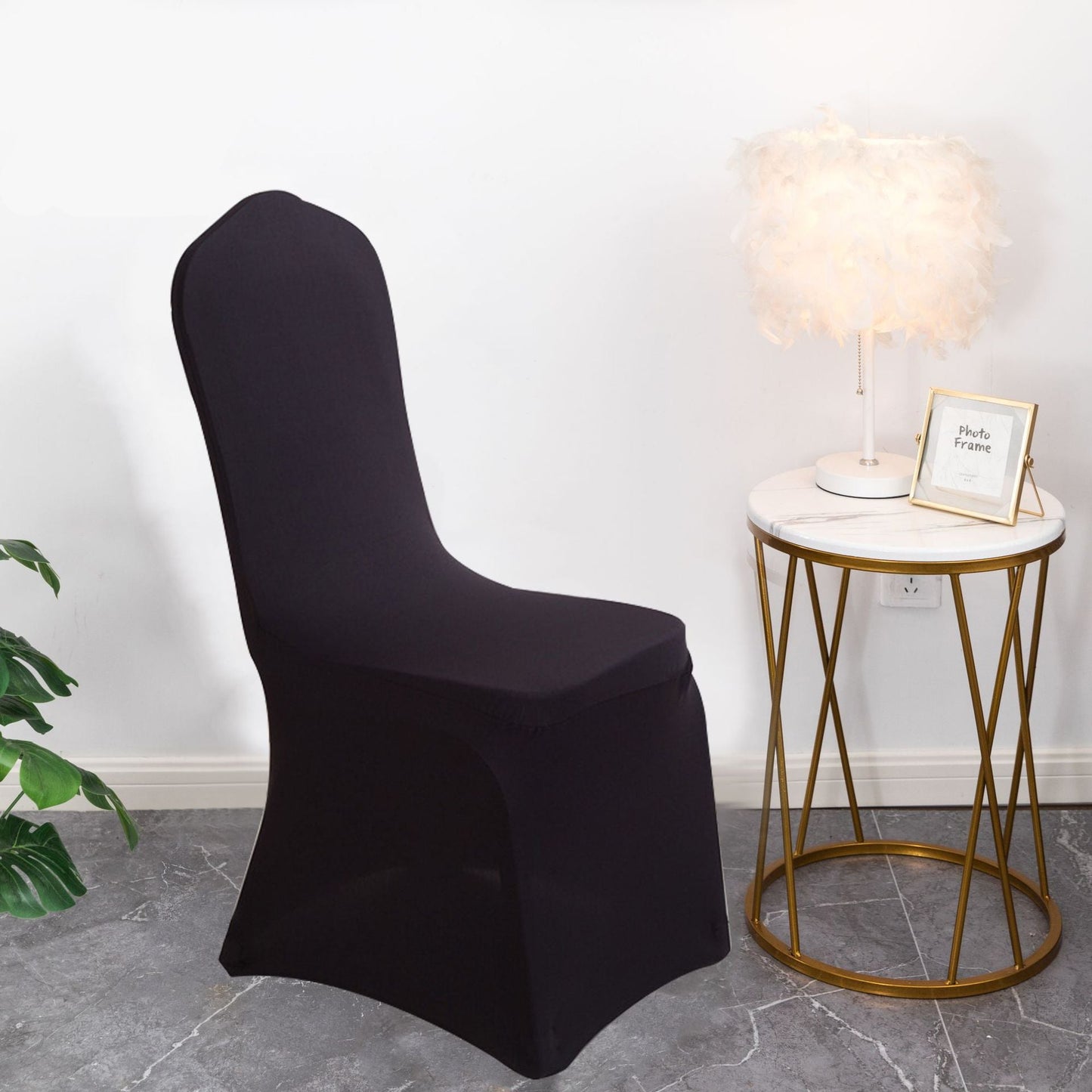 Chair Cover Chair Slipcover High-End Feel Universal Elastic Full-Coverage Wedding Hotel Non-Slip Chair Cover