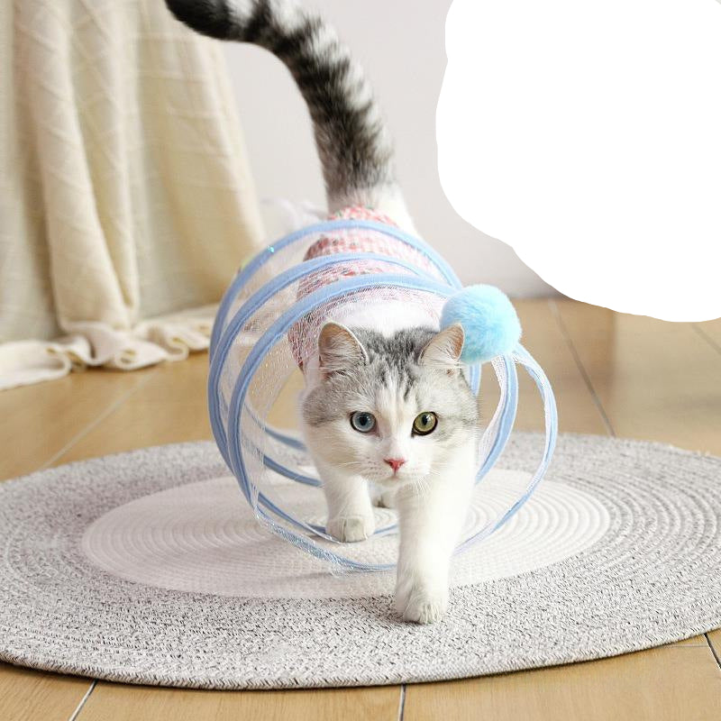 New Pet Supplies Type Cat Tunnel Toy Foldable Channel since Hi Cat Toy Cat Teaser Steel Wire China