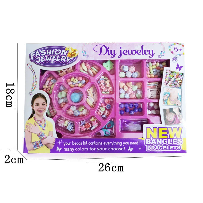 DIY Handmade Beaded Children's Toys Creative Loose Spacer Beads Making Bracelet Necklace 24 Grid Girl Jewelry Set Girl Toy Gift
