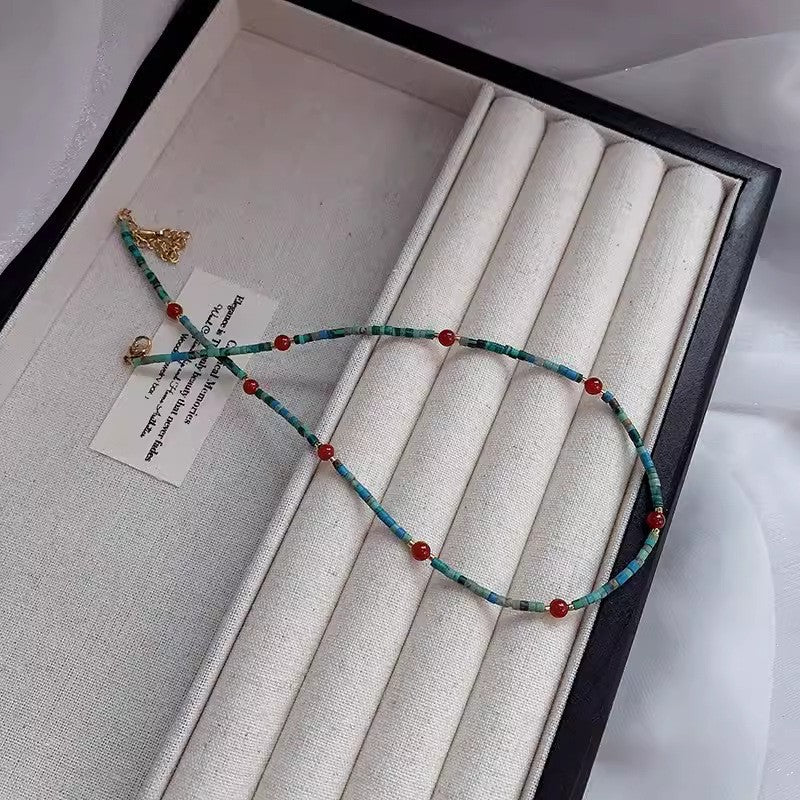 Turquoise Baroque Freshwater Pearl Bracelet Stacked Elegant Women's Bracelet