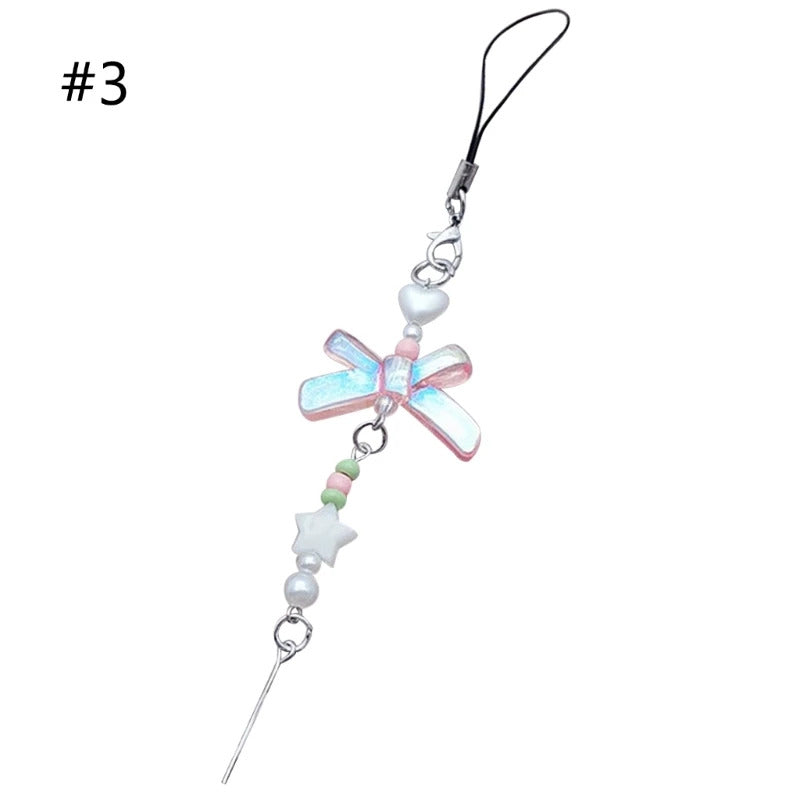 Stylish Phone Strap Trendy Phone Charm Portable Beaded Phone Chain Alloy Material Beads Phone Pendant for Girl and Women