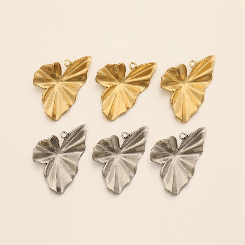 Cordial Design 24*35MM 50Pcs Pendant/Stainless Steel/Jewelry Findings & Components/Leaf Shape//Hand Made/DIY Earrings Making