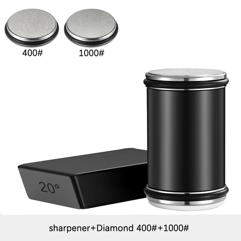 Rolling Knife Sharpener For Straight Edge Knife Sharpener Kit With 15/20° Degree Magnetic Angle For Kitchen Knives Whetstone Set