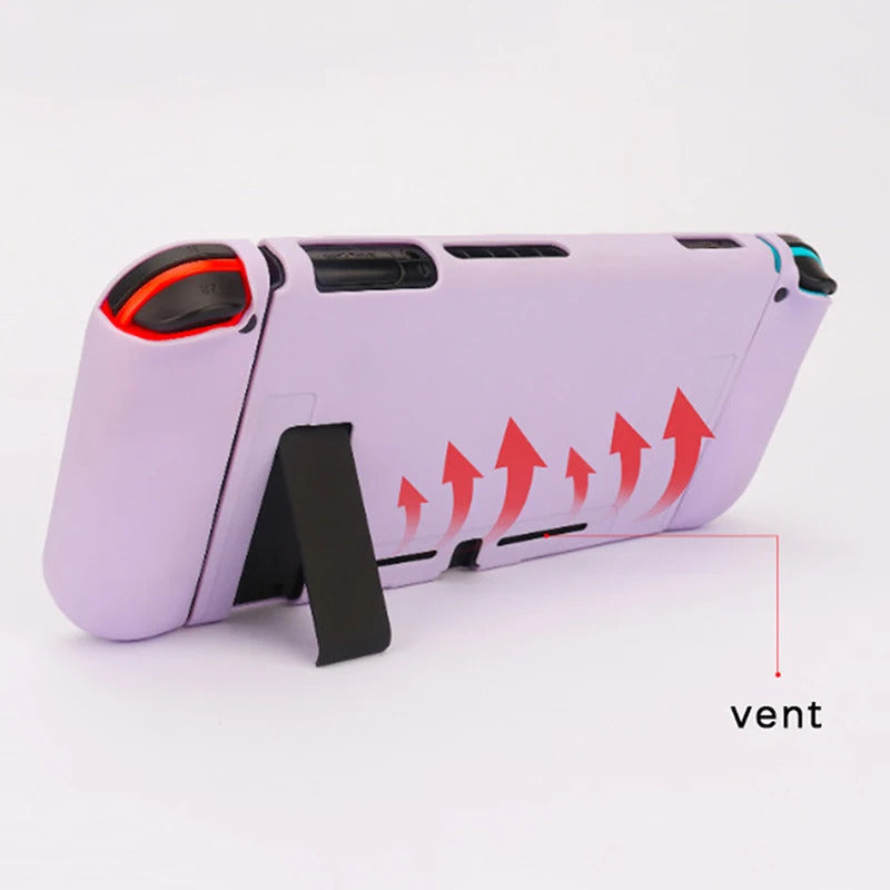 Protective Case Compatible With  Switch OLED Console And Joy-Cons, Switch Can Be Inserted In Dock With Shell