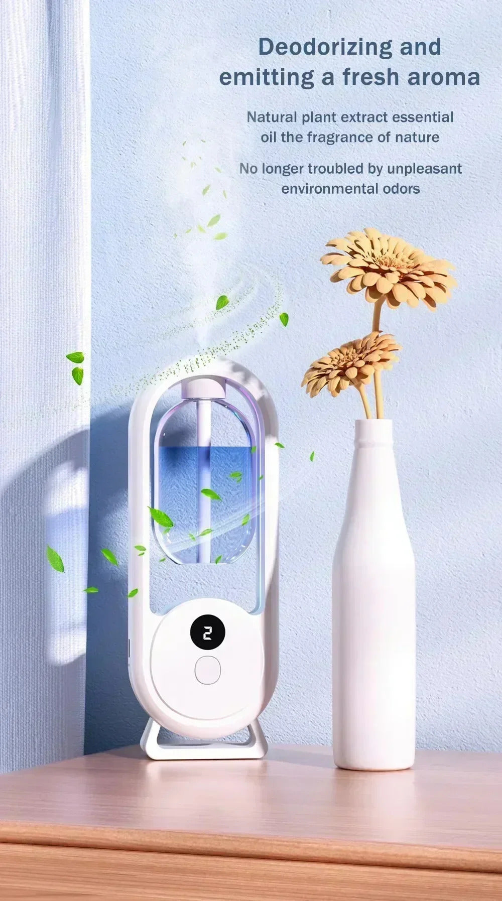 Automatic Fragrance Machine Essential Oil Diffuser Nebulizer Perfume Scent Machine for Kitchen and Toilet Home Deodorization