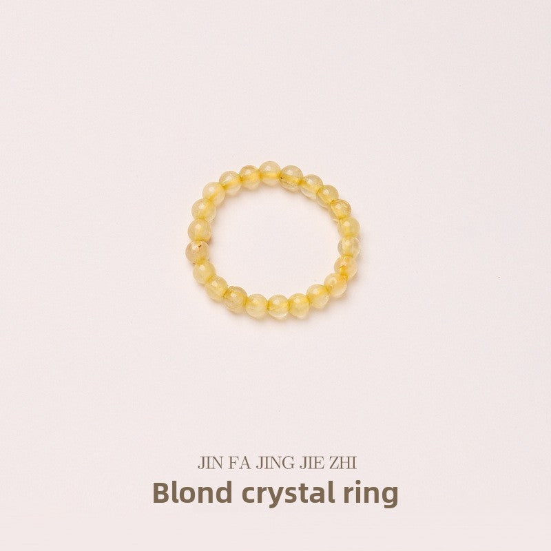 Natural Tourmaline Pixiu Ring Freshwater Pearl Garnet Crystal Stretch Good Luck Peach Blossom Rings