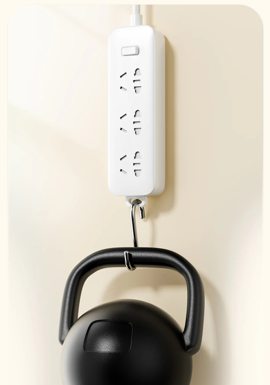 Toocki 1/3 Pcs Power Strip Holder Wall-hanging Plug Punch-Free Fixer Socket Mount Self-Adhesive Cable Wire Organizer For Office