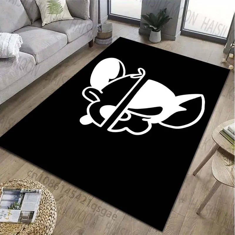 Classic Cartoon Pink The Brain Patter Carpet for Living Room Bedroom Bedside Bathroom Floor Mat Area Rug Sofa Mat Home Decor