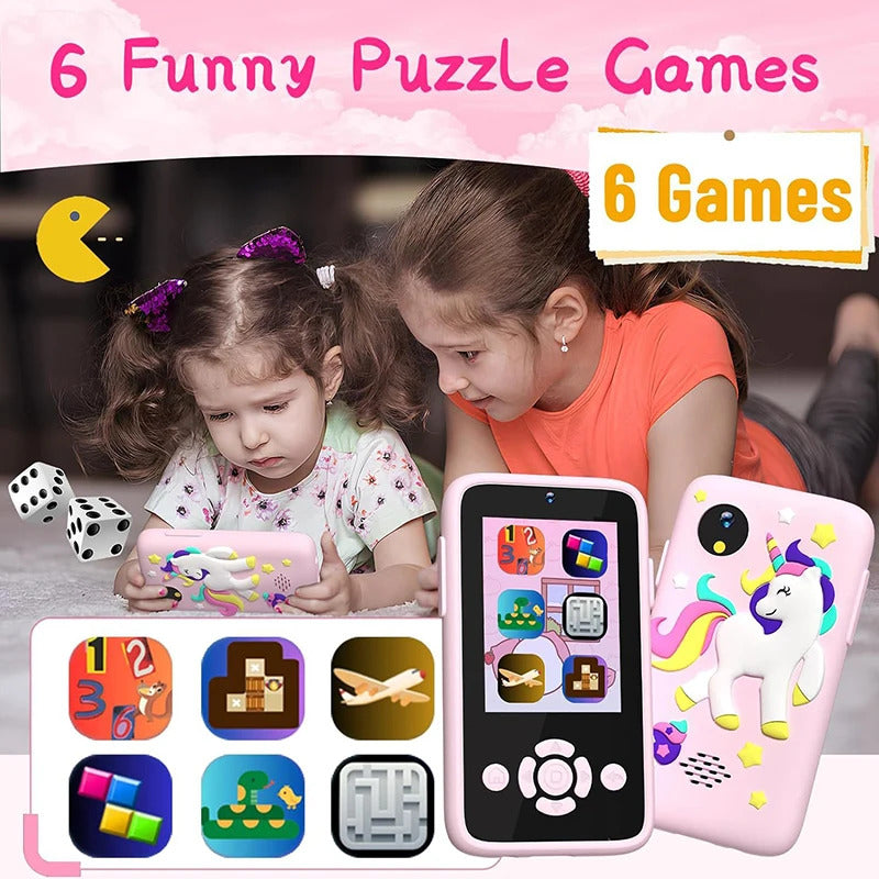 Baby Phone Toys Smart Phone Camera Toys Cartoon Musical Mini  Cellphone Learning Toy Silicone cover Toy Kids Digital Camera Gift