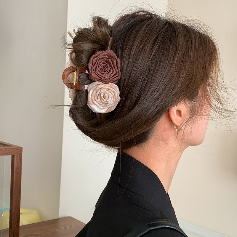 Vacation Organza Flower Hair Clip Travel Outing Hair Accessories Atmosphere Clip Duckbill Clip Hairpin Side Clip Hair Ornament