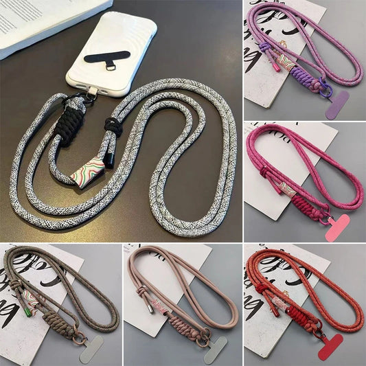 Adjustable Mobile Phone Lanyard Women Universal Phone Case Lanyard with Long Shoulder Strap Anti-lost Cell Phone Chain