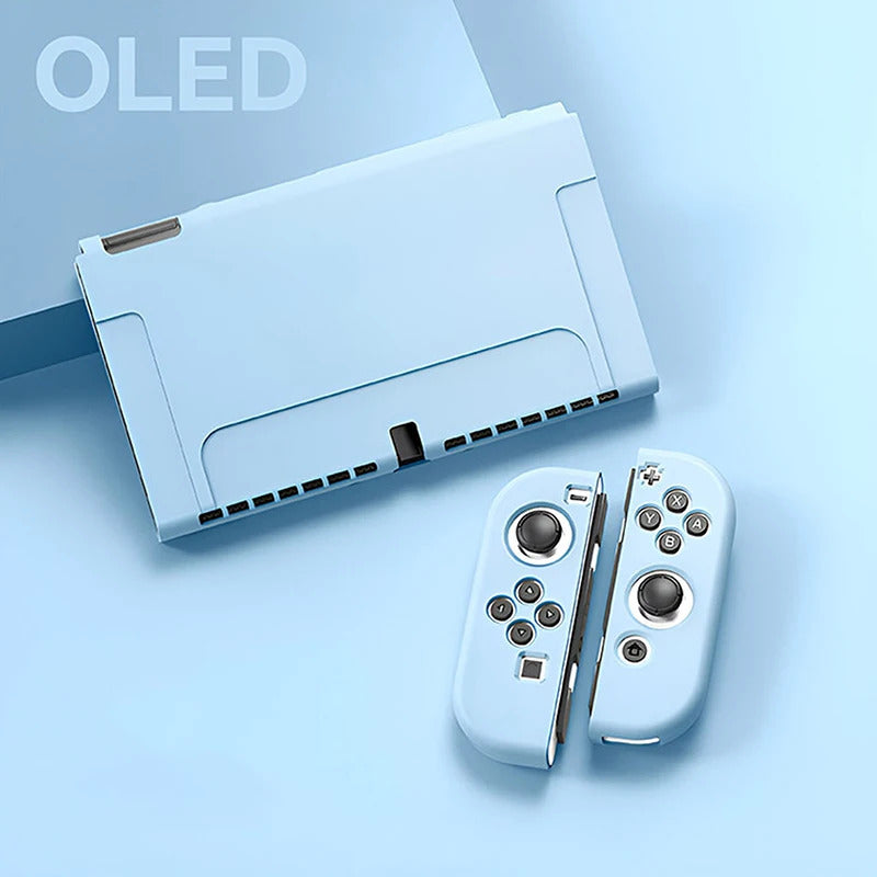 Protective Case Compatible With  Switch OLED Console And Joy-Cons, Switch Can Be Inserted In Dock With Shell