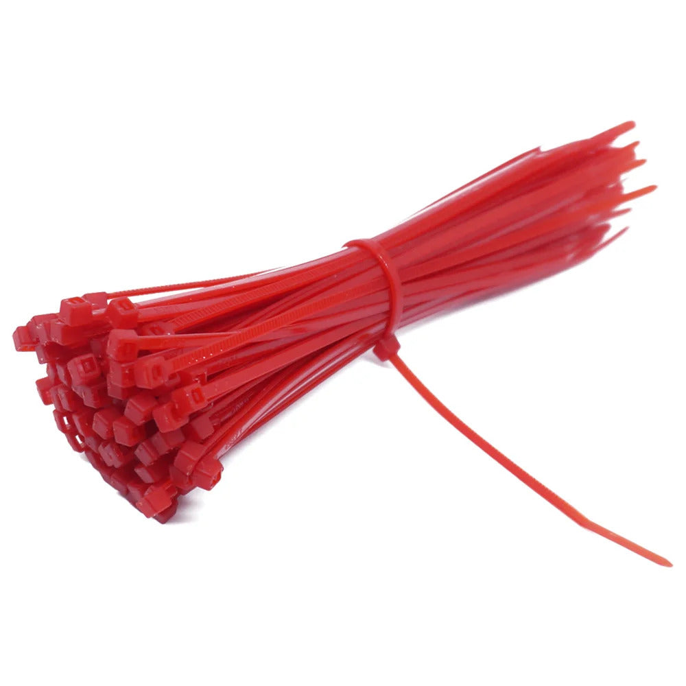 100 PCS 2.5mm*150mmSelf-Locking Nylon Wire Cable Zip Ties Cable Ties White Black Organiser Fasten Cable