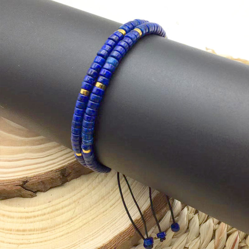 Adjustable Natural Stone Spacer Beads Woven Bracelet Size Fashion Women's Handstring Woven Handstring